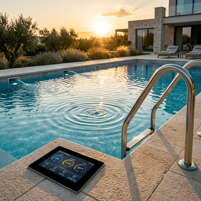 Кришталево чиста вода басейну після першого запуску