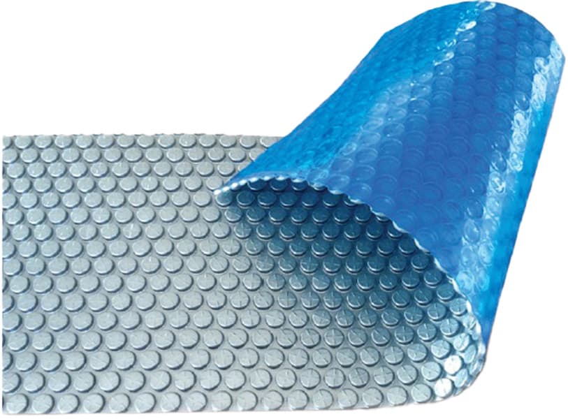 Солярне покриття Aquaviva Platinum Bubbles 500 мкм, ширина 6 м (30 пог. м), срібний/блакитний