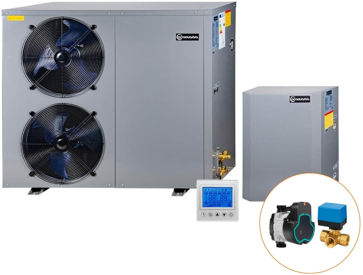 Інверторний тепловий насос для дому Aquaviva AVH18SPV (18.3 кВт), циркуляційний насос + триходовий клапан