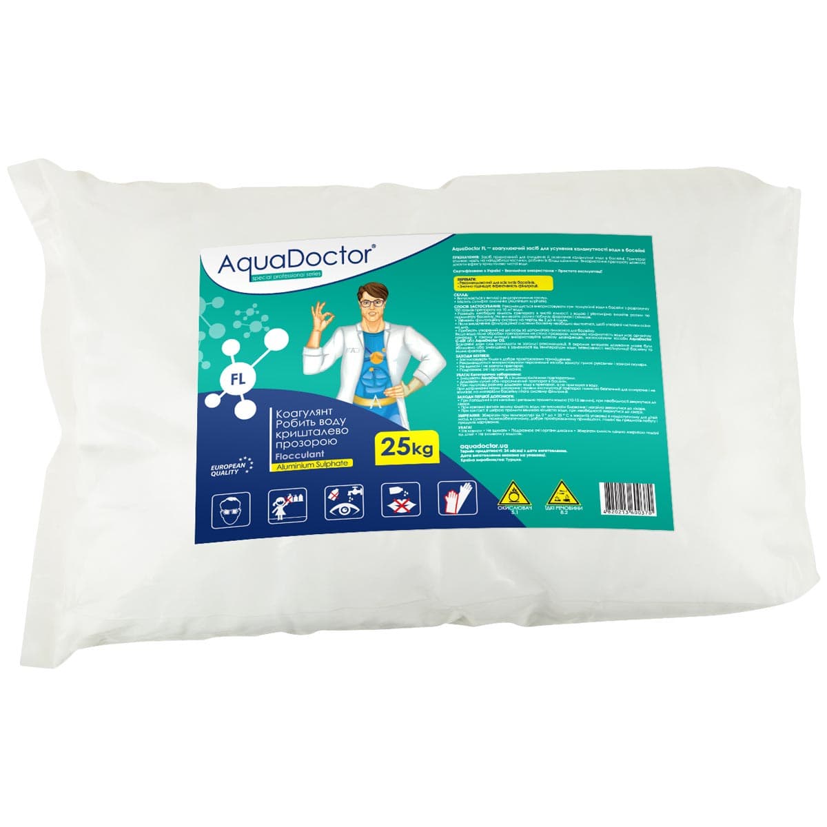 Коагулянт для басейну AquaDoctor FL 25 кг в гранулах