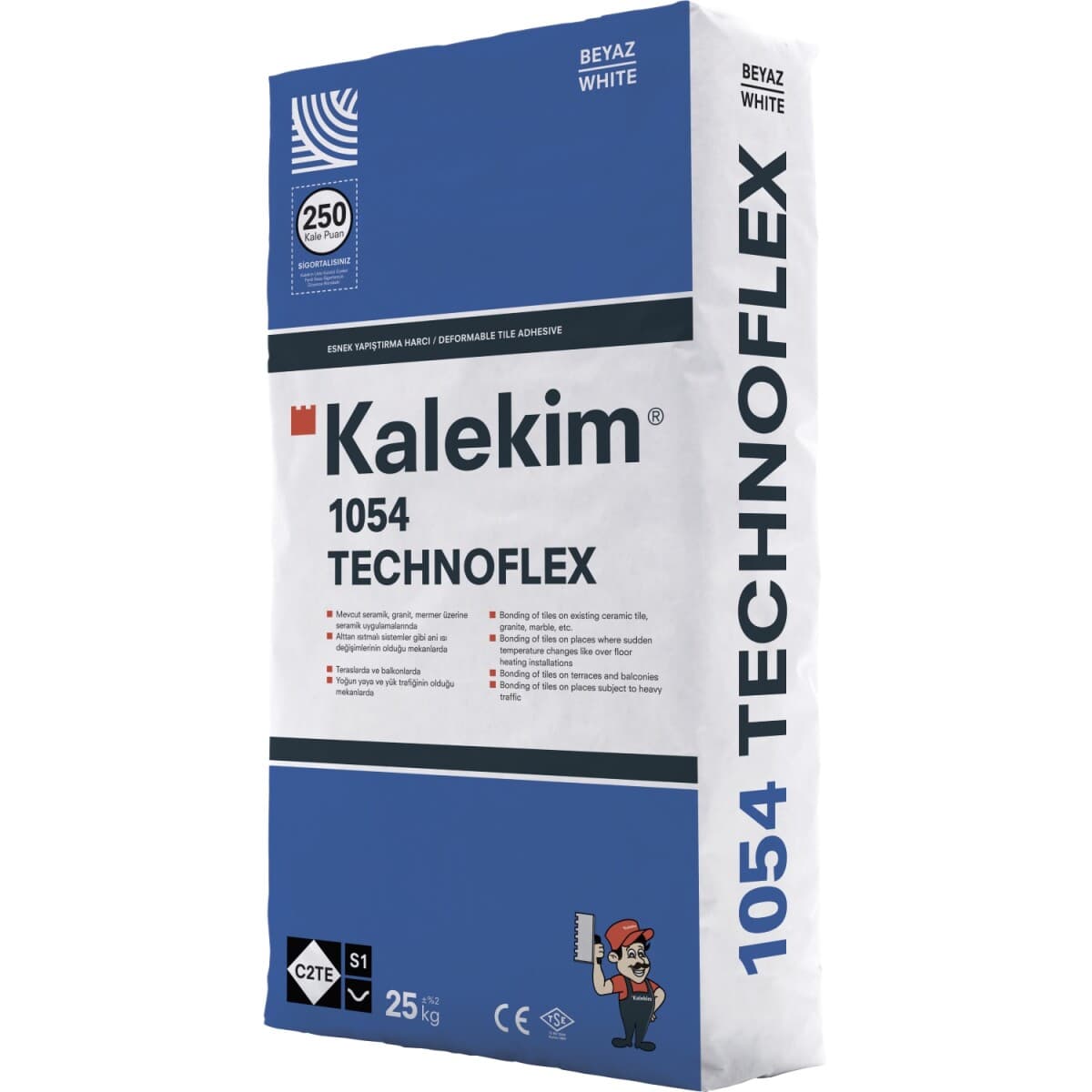 Високоеластичний клей для плитки Kalekim Technoflex 1054, C2TE S1 (25 кг) 